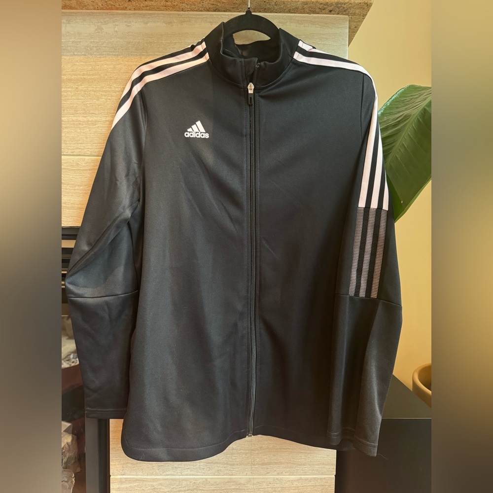 Adidas Women’s Track Suit Jacket- Pale Pink Stripes